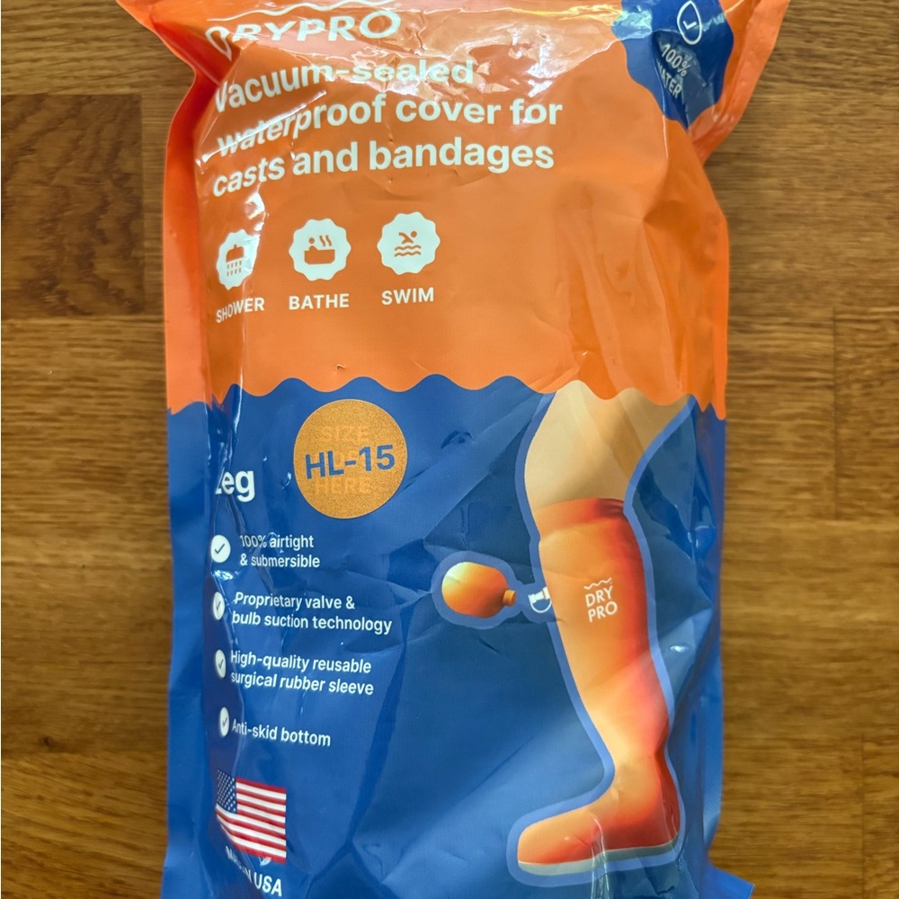 Orange and Blue Waterproof Cast Cover